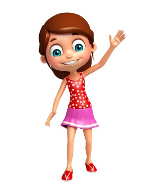 Çocuk kız komik poza sahip