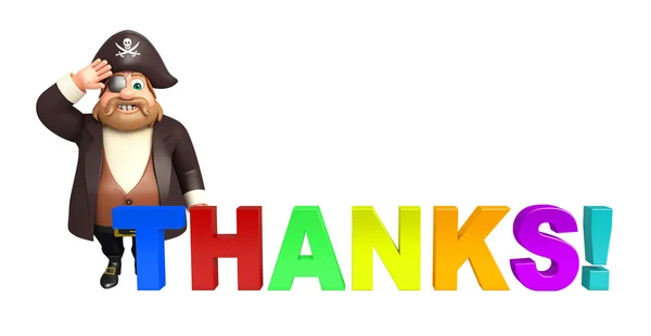 Пират с благодарностью — стоковое фото