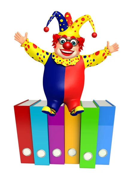Clown con file — Foto Stock
