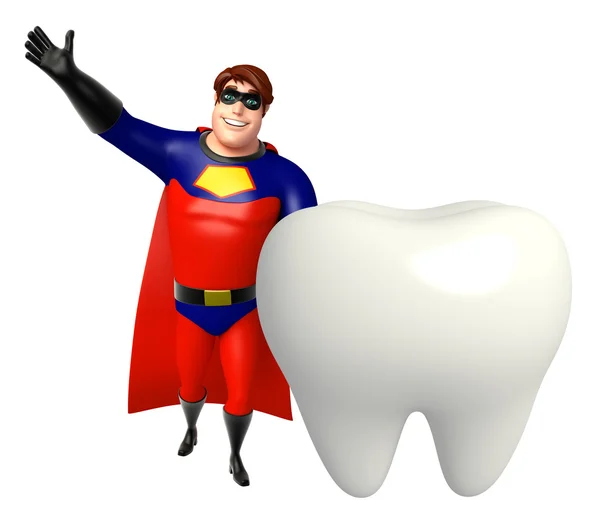 Superhjälte med tänder — Stockfoto