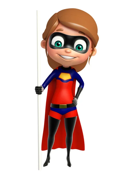 Supergirl met grappige pose — Stockfoto