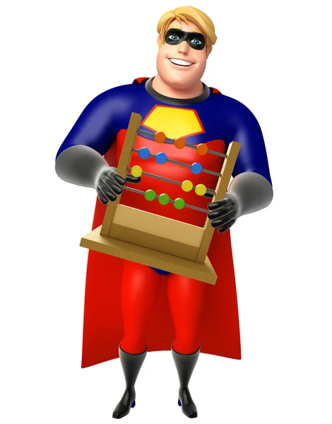 Superhéros avec ardoise Abacus — Photo