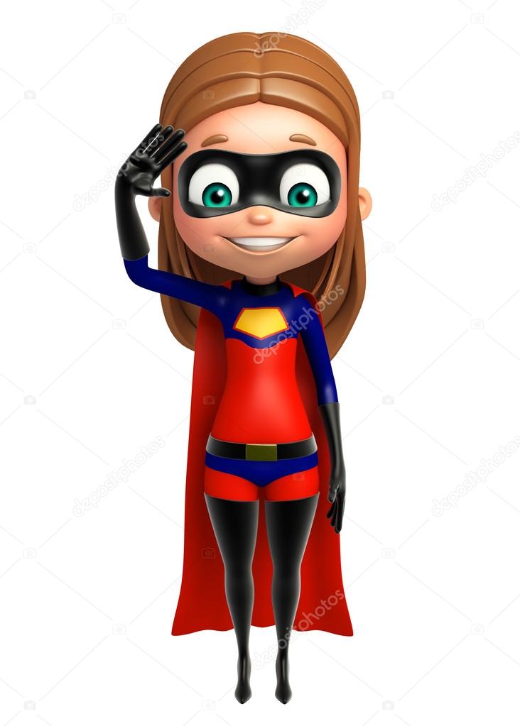 supergirl with Salute pose