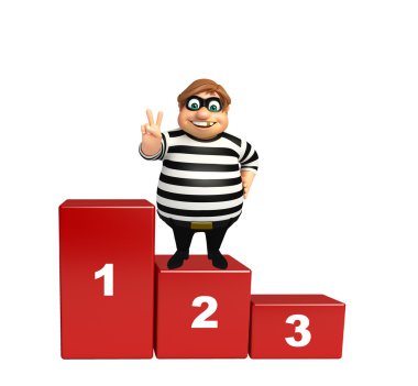 illüstrasyon karikatür hırsız ile