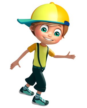 Çocuk çocuk çalışan poz ile