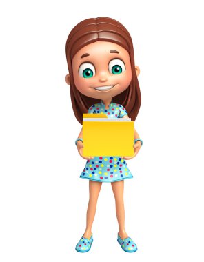 çocuk kızla klasör