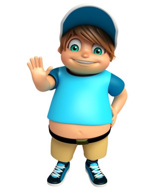 Çocuk çocuk Dur poz ile