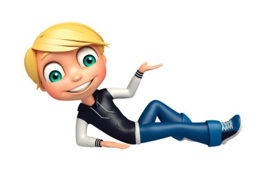 Çocuk çocuk komik poza sahip