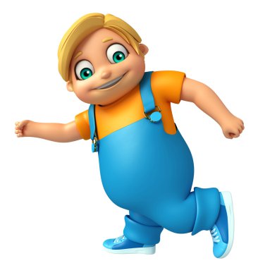 Çocuk çocuk çalışan poz ile