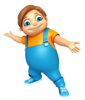 Çocuk çocuk komik poza sahip