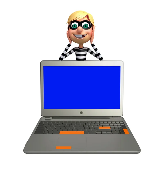 노트북 도둑 — 스톡 사진