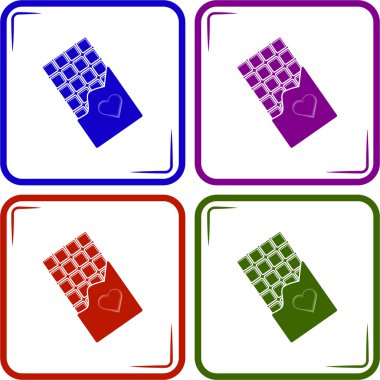 Çikolata - Sevgililer günü vektör simgesi