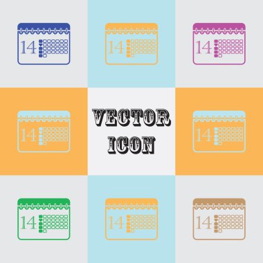 Takvim - Sevgililer günü vektör simgesi