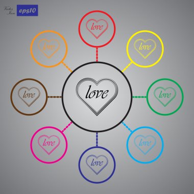 Kalp - Sevgililer günü vektör simgesi