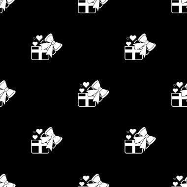 Bir hediye - Sevgililer günü vektör simgesi kalp