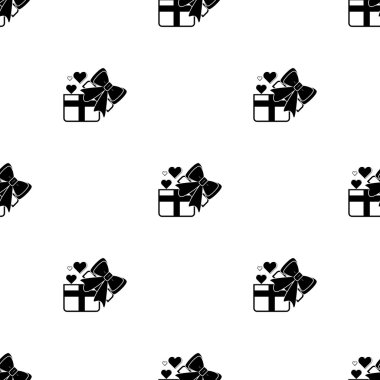 Bir hediye - Sevgililer günü vektör simgesi kalp