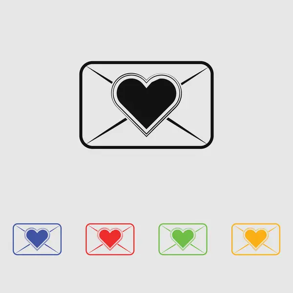 Love letter - Valentine 's Day vector icon — стоковый вектор