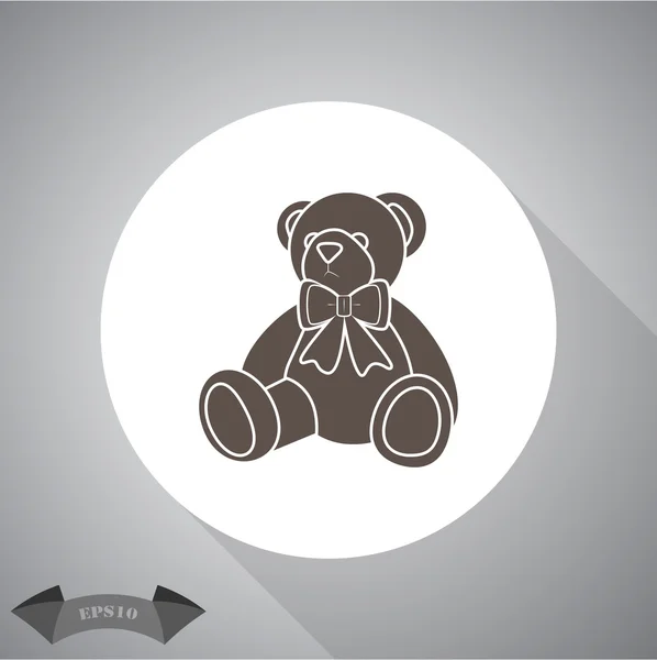 Kleines Teddybär-Vektor-Symbol — Stockvektor