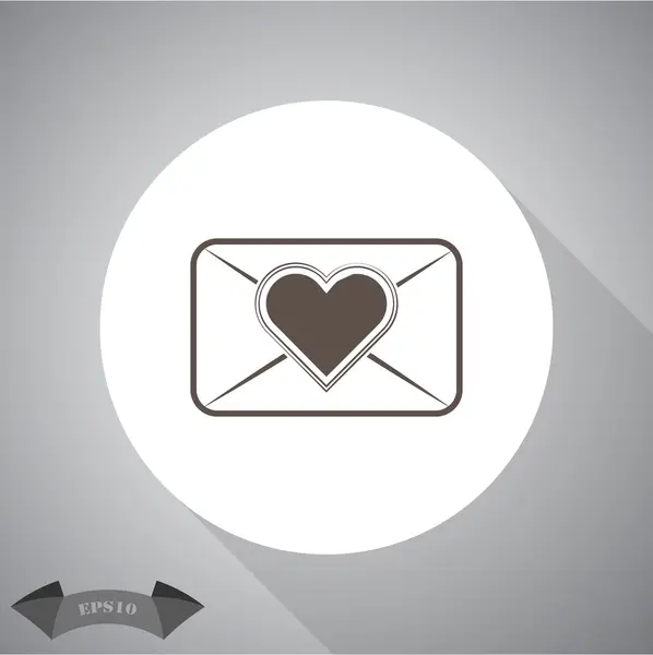 Love letter - Valentine 's Day vector icon — стоковый вектор