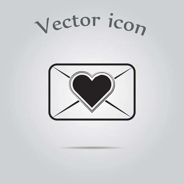 Liebesbrief - Valentinstag-Vektor-Symbol — Stockvektor