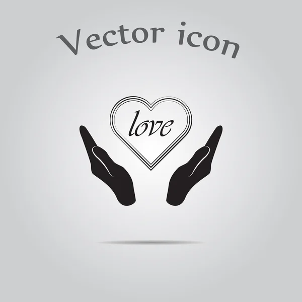 Coeur - icône vectorielle Saint-Valentin — Image vectorielle