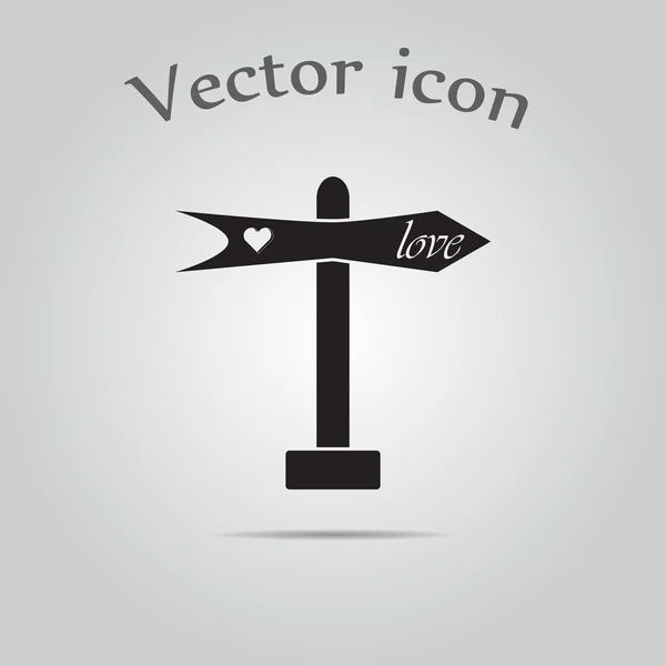 Index kärlek - Alla hjärtans dag vektor icon — Stock vektor