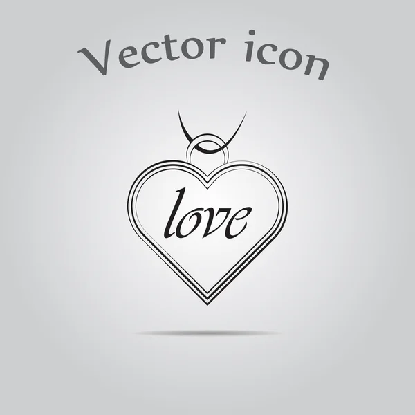 Pendentif - icône vectorielle Saint-Valentin — Image vectorielle