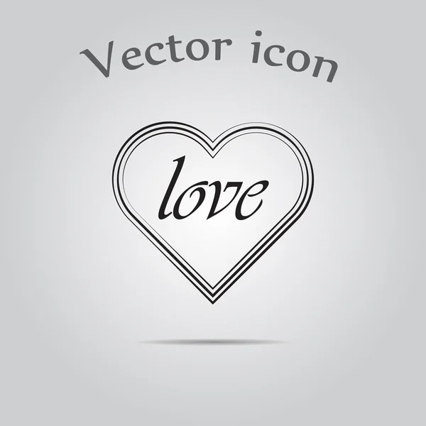 Heart - Valentinstag-Vektor-Symbol — Stockvektor