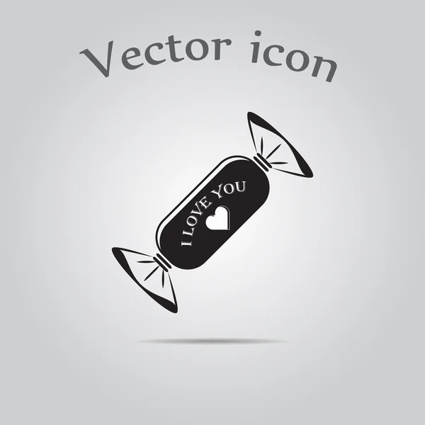 Bonbons - icône vectorielle Saint-Valentin — Image vectorielle