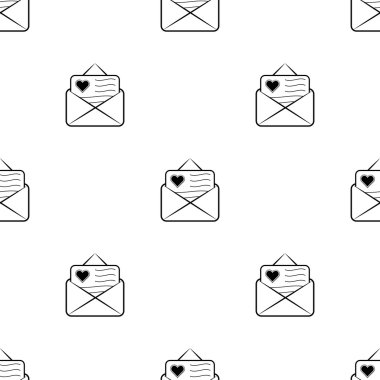 Aşk mektubu - Sevgililer günü vektör simgesi