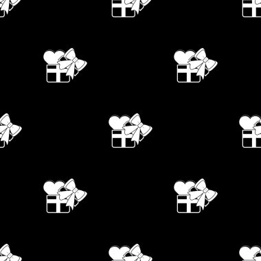 Bir hediye - Sevgililer günü vektör simgesi kalp