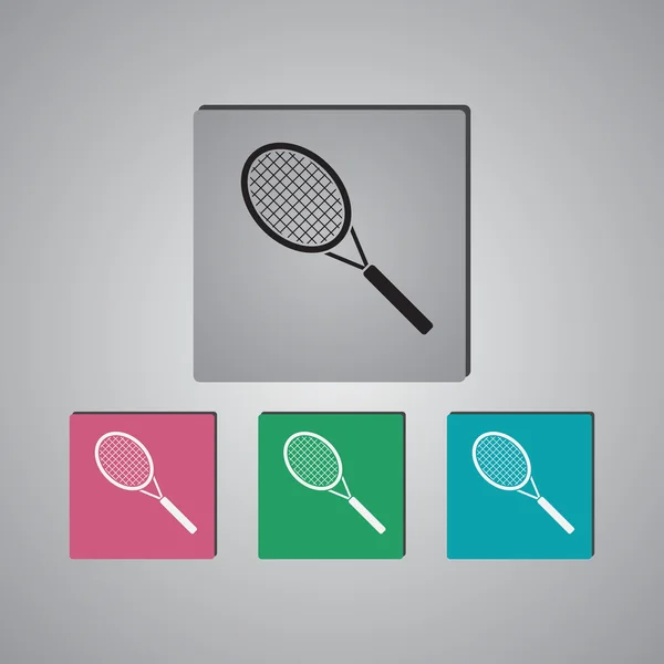 Raquette de tennis icône sportive — Image vectorielle