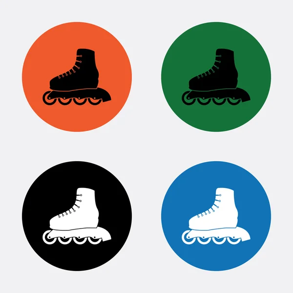 Roller skate sport ikonen — Stock vektor