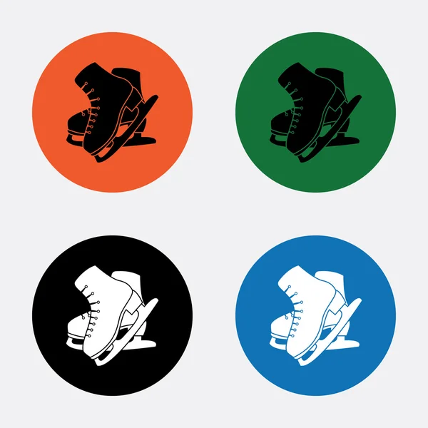 Rysunek łyżwy ikona sportowa — Wektor stockowy