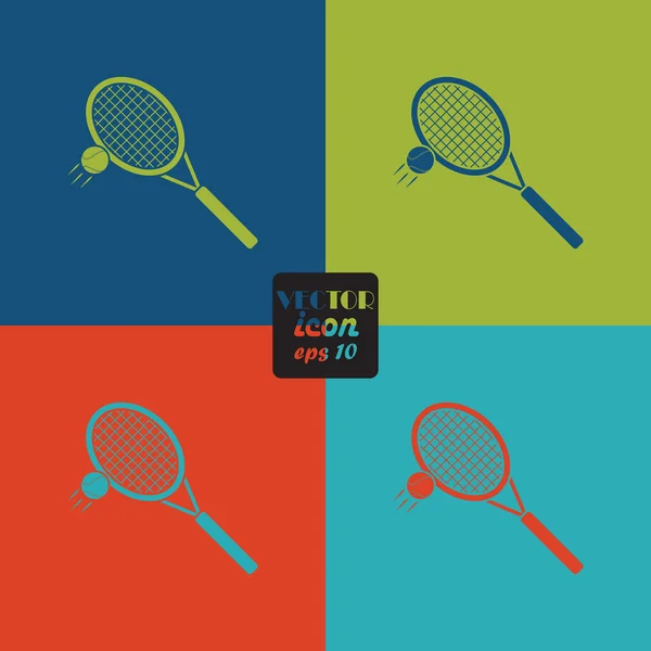 Raquette de tennis icône du sport — Image vectorielle