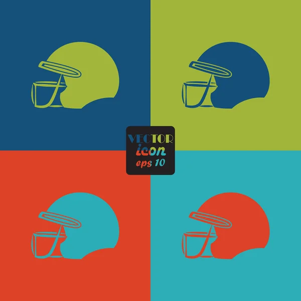 Икона футбольного шлема — стоковый вектор