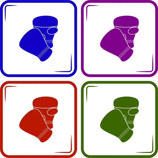 Gants de boxe icône du sport — Image vectorielle