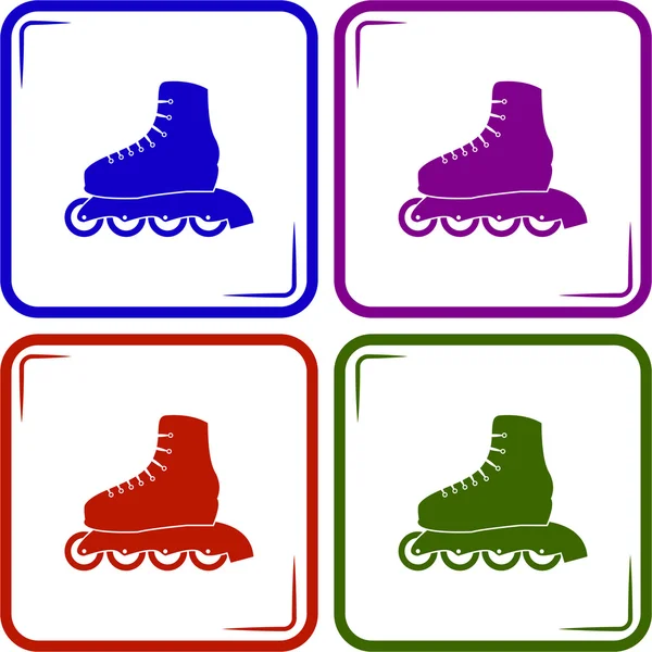 Roller skate sport icon — Stock Vector