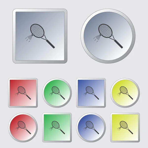 L'icône sportive du badminton — Image vectorielle