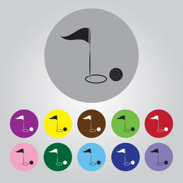 Golf sportovní ikona — Stockový vektor