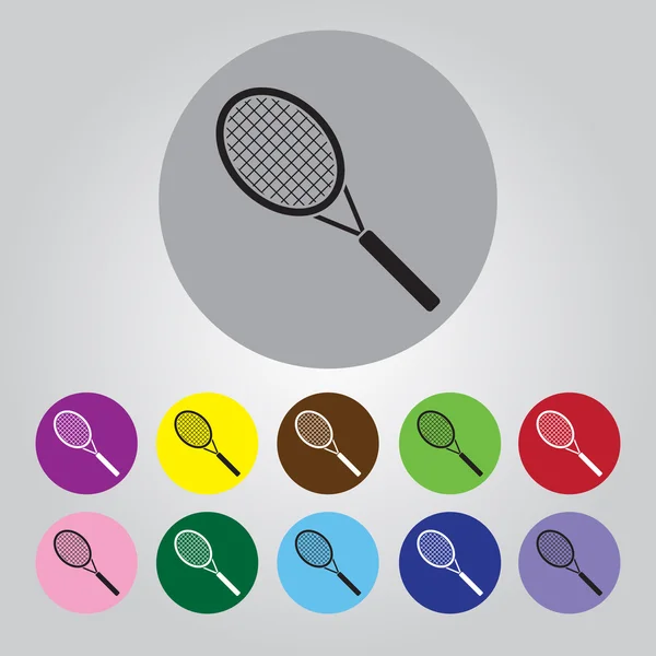 Tenisová raketa sportovní ikona — Stockový vektor