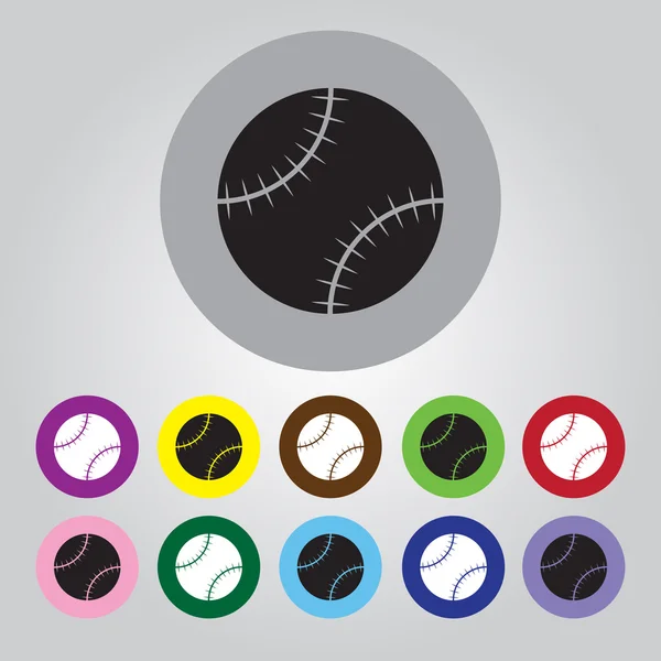 Baseball sport ikonen — Stock vektor