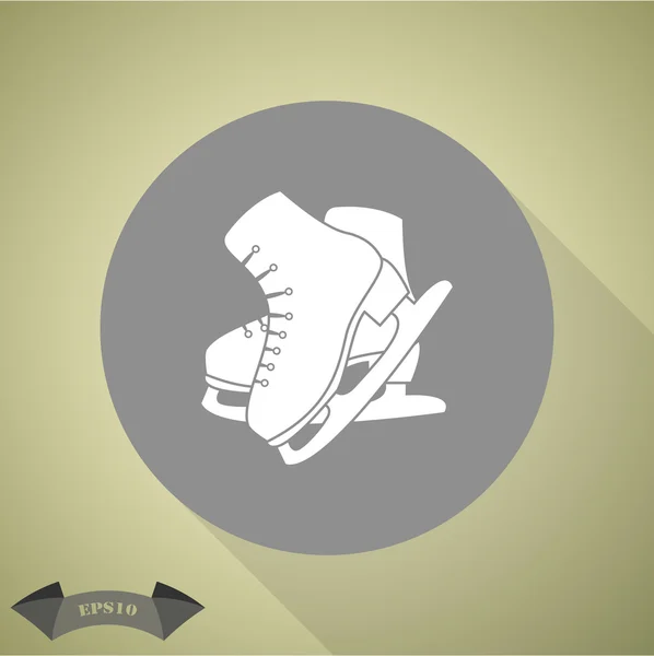 Rysunek łyżwy ikona sportowa — Wektor stockowy