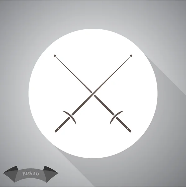 击剑运动图标 — 图库矢量图片