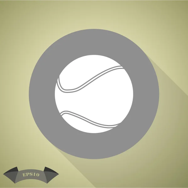 Tenisový míček sportovní ikona — Stockový vektor