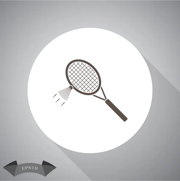 L'icône sportive du badminton — Image vectorielle