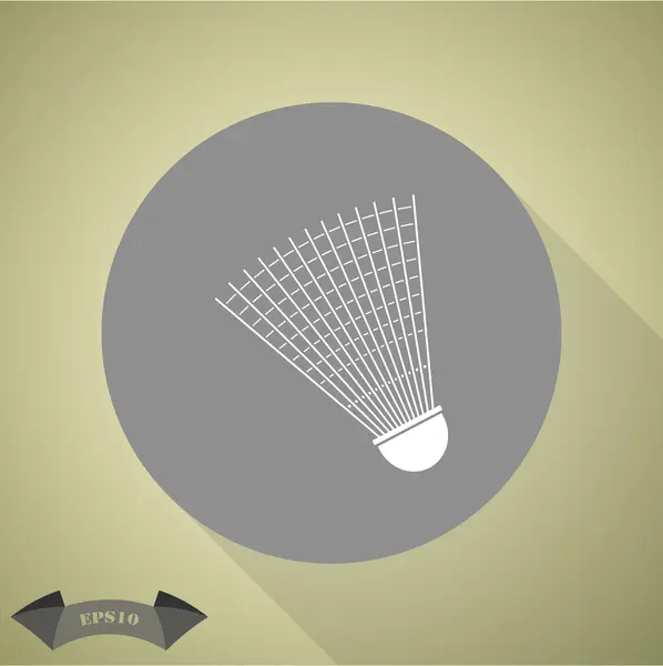 Badminton shuttlecock ícone do esporte — Vetor de Stock