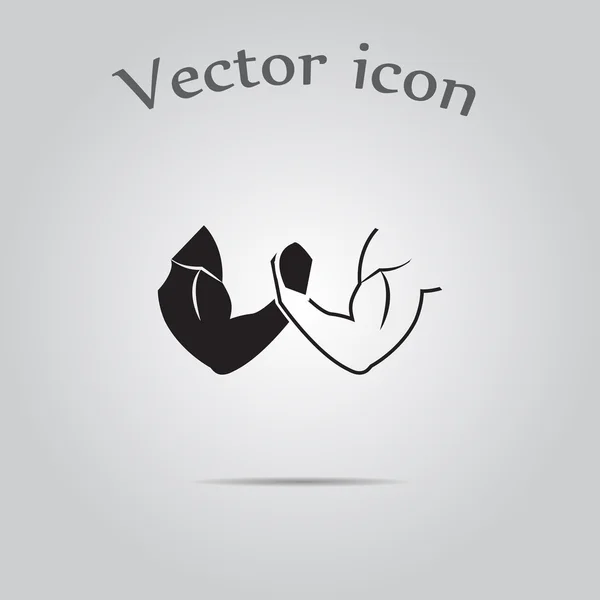 Arm worstelen sport pictogram — Stockvector