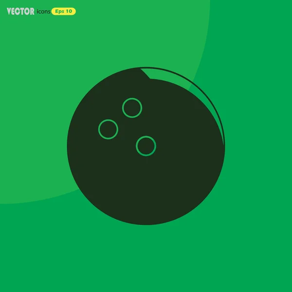 Juego de bolos icono de deporte — Vector de stock