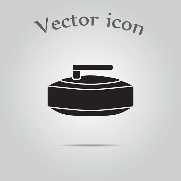 Piedra para curling icono del deporte — Vector de stock